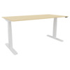 Schreibtisch -T-Fu&szlig;, 180 x 65-130 x 80 cm, elektrisch h&ouml;henverstellbar, ahorn/wei&szlig; Q-CONNECT KF14165 Produktbild Einzelbild 2 S